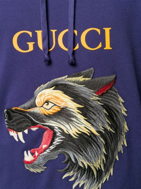 gucci wolf hoodie|farfetch gucci hoodie.